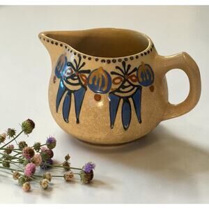 Vintage Folk Art Pitcher HAND PAINTED GERMANY 4" Fast Shipping 3395-66